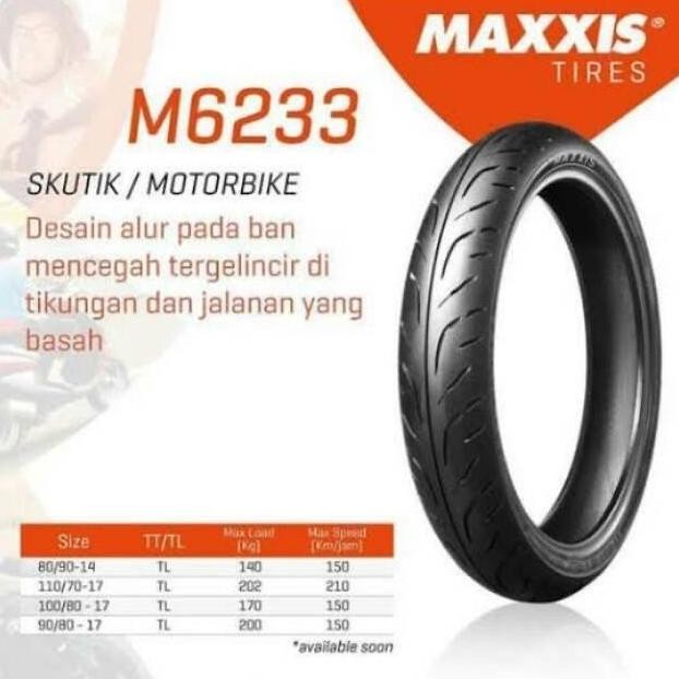 paket ban maxxis extramaxx uk 100 / 80 dan 130 70 ring 17 Tubeless
