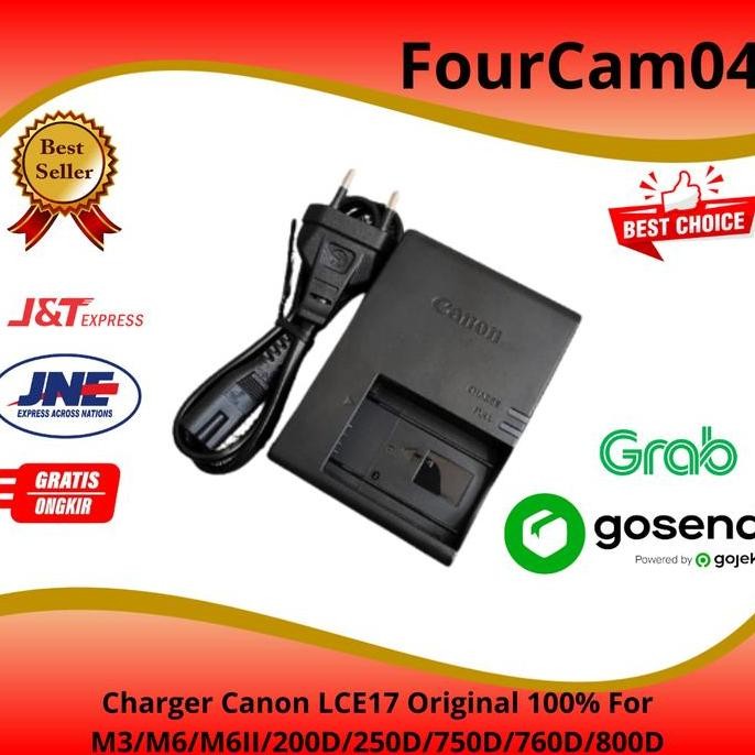 TERBARU - Charer Canon LCE17 Original 100% For EOS M3/M6/RP/200D/750D/800D/250D