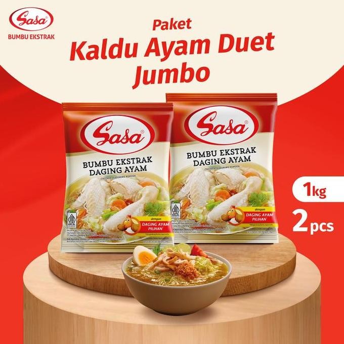 

Sasa Kaldu Pelezat Rasa Ayam 1 Kg - 2Pcs