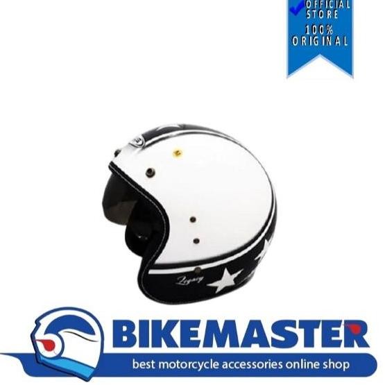 Helm Zeus ZS-380 White/K57 Black Half Face Retro