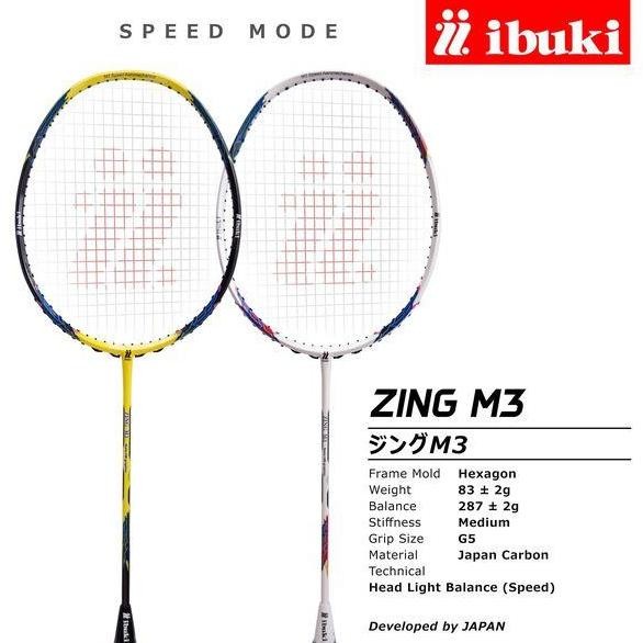 NEW RAKET BADMINTON IBUKI ZING M3 BADMINTON RACKET ORIGINAL