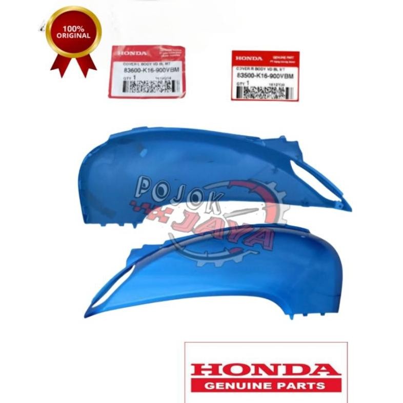Cover body belakang kanan kiri Honda Scoopy Fi Orinal Biru 83-K16-900VBM 83600-K16-900VBM