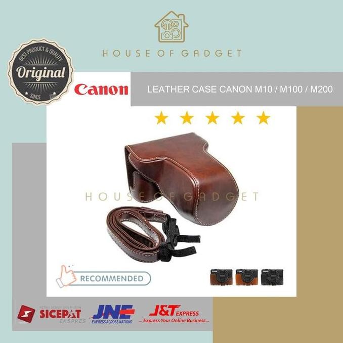 BEBAS ONGKIR - Tas Leather Case Bag Kamera Mirrorless Canon M10