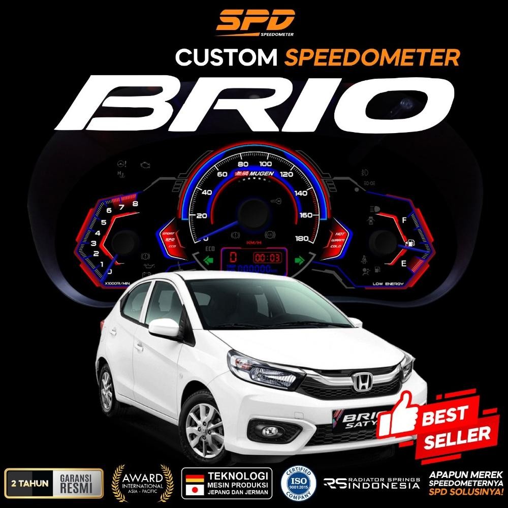 CUSTOM PANEL SPEEDOMETER HONDA BRIO FACELIFT - SPD SPEEDOMETER GARANSI 1 TAHUN