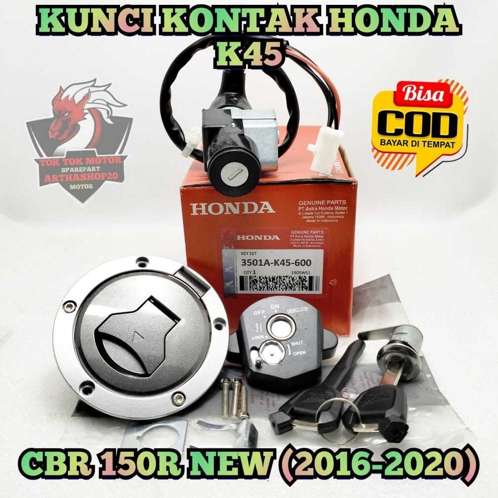 Kunci Set K45 Keyset Asli Orinal Motor Honda CBR 150 R New , CBR 150R LED Kunci Motor 1 Set Key Set 
