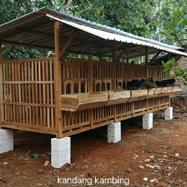 kandang kambing nokdon (bungkar pasang) kayu jati, per meter 1,500