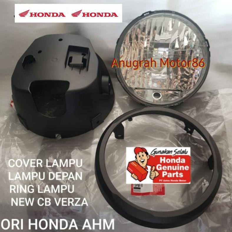 Set Lampu Batok CB Verza Reflektor Lampu Depan Cover Lampu Batok Ring Set Cb Verza asli honda