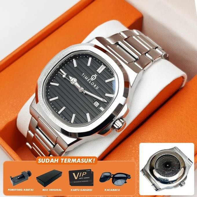 TIMELORD 2066 Jam tangan pria Kaca Safir Watches Stainles SteelCOD LUIS