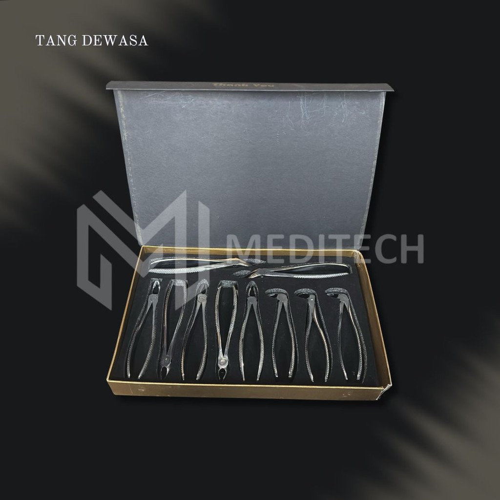 Tang Cabut Gigi Dewasa Set Japan Steel – Alat Dental Medis
