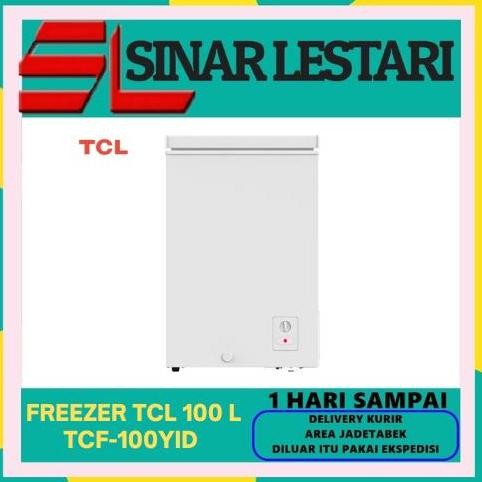 BEBAS ONGKIR - TCL TCF-100YID CHEST FREEZER 100 L FAST FREEZING NEW /TCF100YID 100YID