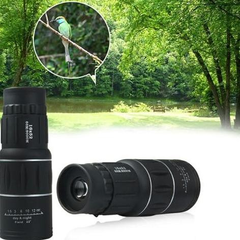 Teropong Jarak Jauh Monocular Telescope Siang Malam Fokus Zoom Lens - Tropong Kekeran Teleskop Monok