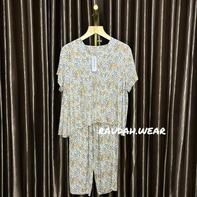 Raudah - One Set Piyama Tidur Premium- Baju Setcel Tidur - Baju Piyama Satu Set - Baju Tidur Rayon V