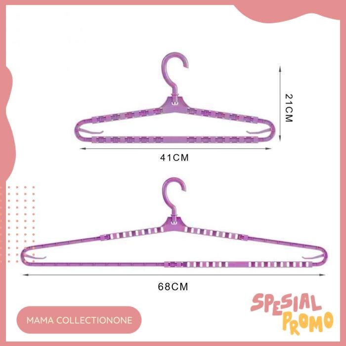 GANTUNGAN BAJU 1PCS HANGER PAKAIAN GANTUNGAN TARIK PANJANG PENDEK EXTENDED EXTEND LEBAR PANJANG RETR