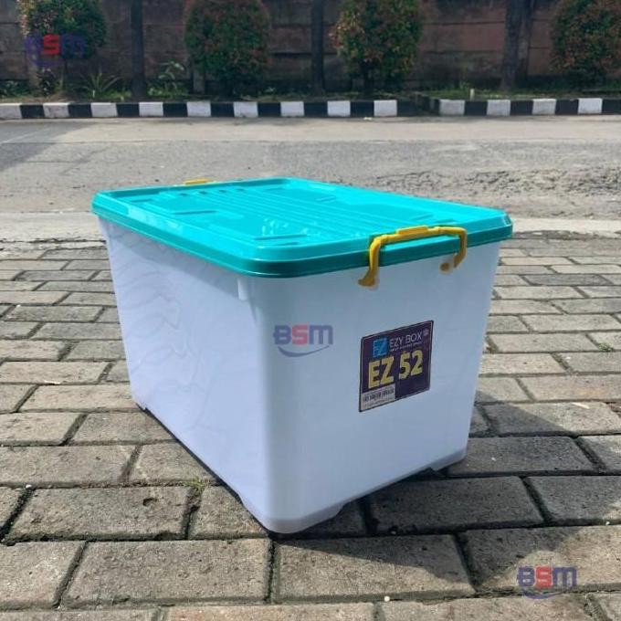 (Good) BSM BOX PLASTIK 52 LITER EZY / CONTAINER BOX EZY / KOTAK PENYIMPANAN