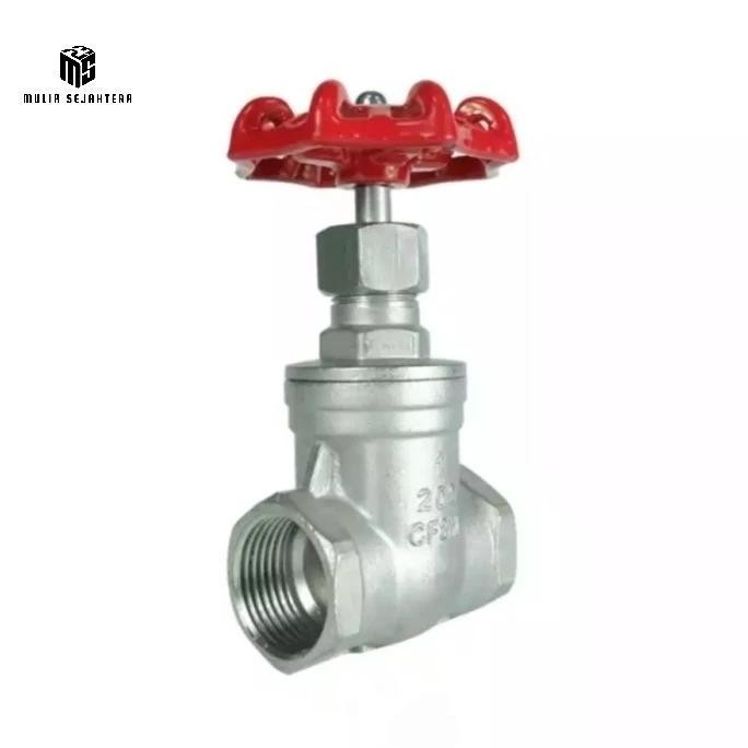 Gate Valve Stainless Steel 304 / Gate Valve Ss304 Bspt Ukuran - 1/2 , 3/4 , 1 , 1.1/4 , 1.1/2 ,2 Inc