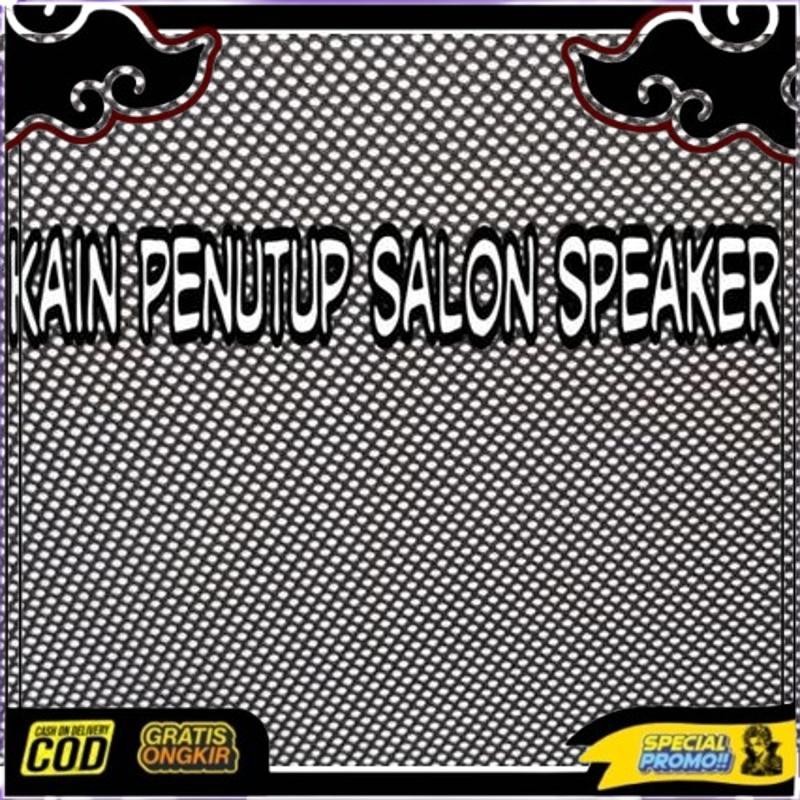 Ready Stock Murah Kain Penutup Salon Speaker Hitam Kain Jala Lemes Hitam (Harga Per 0,5M)