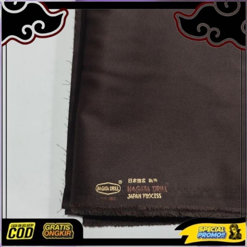 Smile Today Kain Nagata Drill Coklat Pramuka Lebar 150 Kain Seragam Sekolah Seragam Organisasi Serag