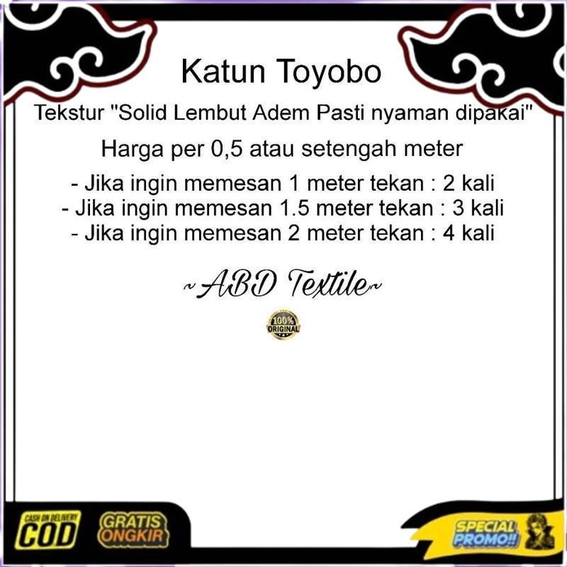 Cuci Gudang Kain Katun Toyobo Premium Merah Cabe (Lembut Adem Tidak Menerawang Berkualitas) Per 0,5 