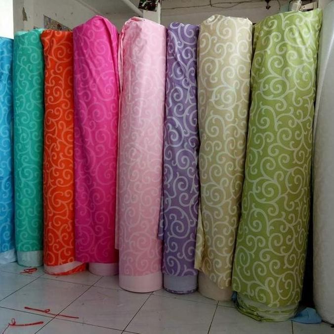 Kain Bahan Sprei Waterproof / Anti Air/ anti Ompol Meteran Motif Ulir