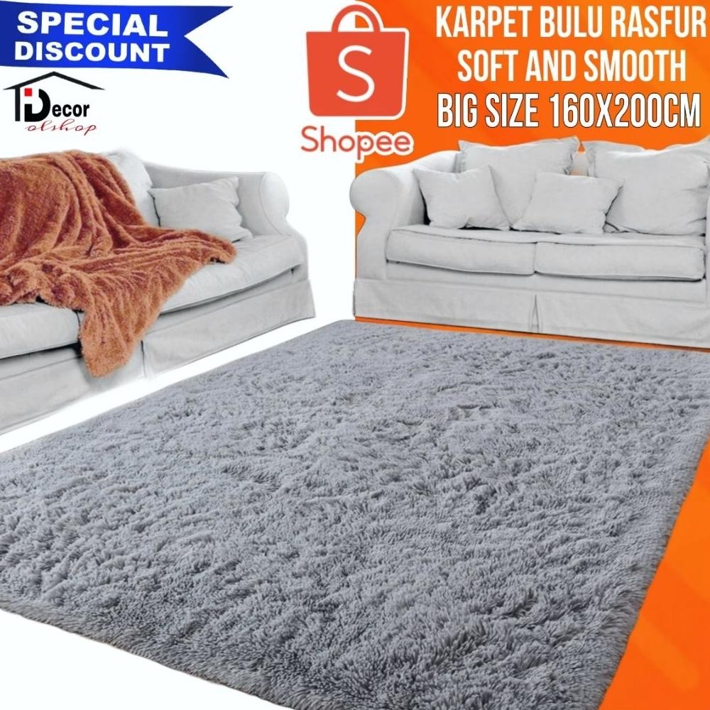 Karpet bulu ukuran besar 200x160CM