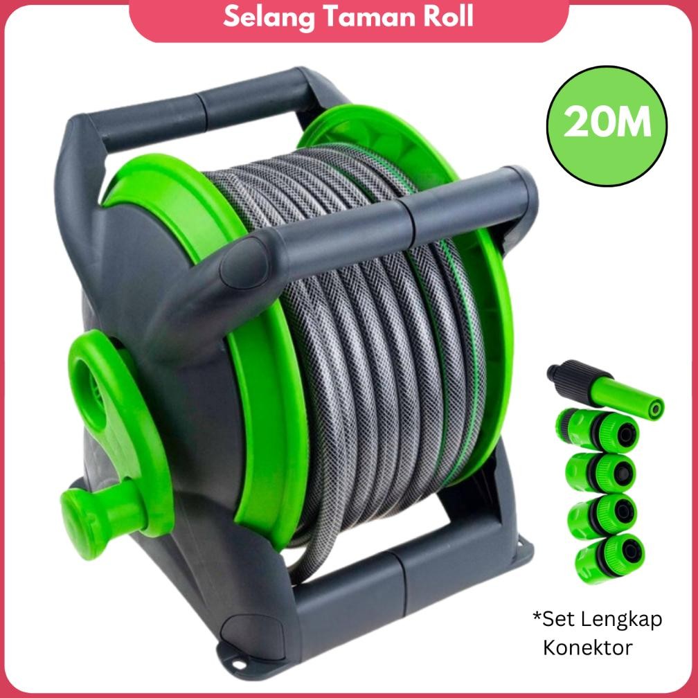 Gulungan Selang Penyiram Tanaman Selang Taman 20 meter Alat Siram Taman Semprot Tanaman Selang 20m