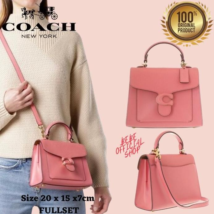 ready stock [ORIGINAL] COACH Tabby Top Handle 20 Pink Taffy / Tas Coach Original