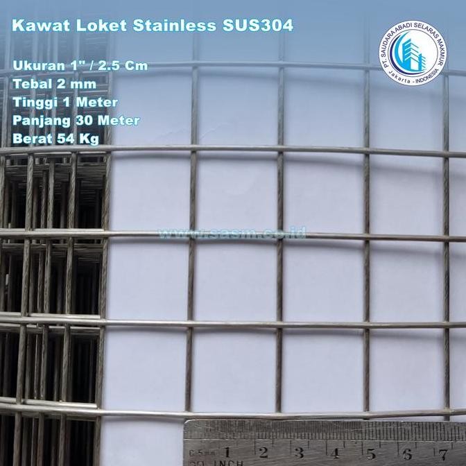 Kawat ram stainless steel 304 1"