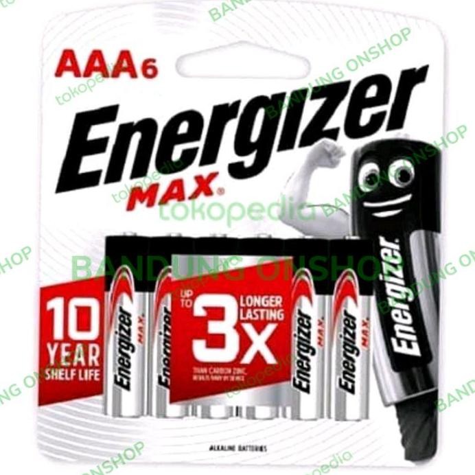 ENERGIZER AAA 1,5V ALKALINE ISI 6 6PCS 6PC BATRE BATERAI AAA ENERGIZER murah