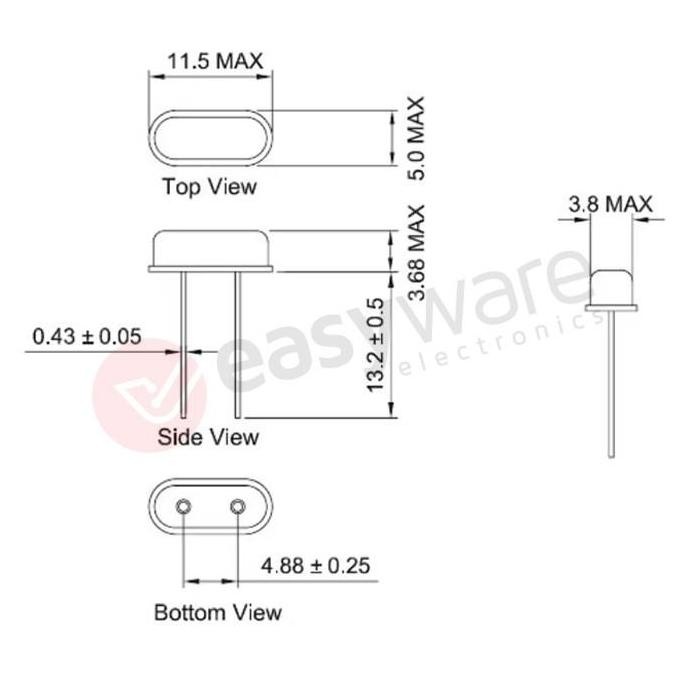 5PCS CRYSTAL 4.9152MHZ 6MHZ 7.2MHZ 22.1184MHZ 24MHZ 28MHZ 30MHZ 32MHZ HC-49S XTAL OSCILLATOR 32.000 