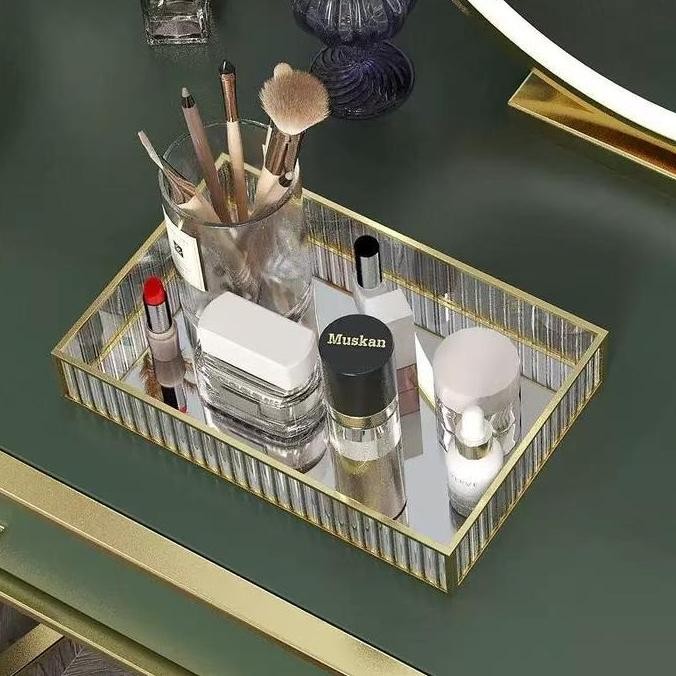 Littleapple_O Aigea Luxury Tray Gold / Nampan Pajangan Mewah Gold / Nampan Mewah Ruang Tamu Gold / N