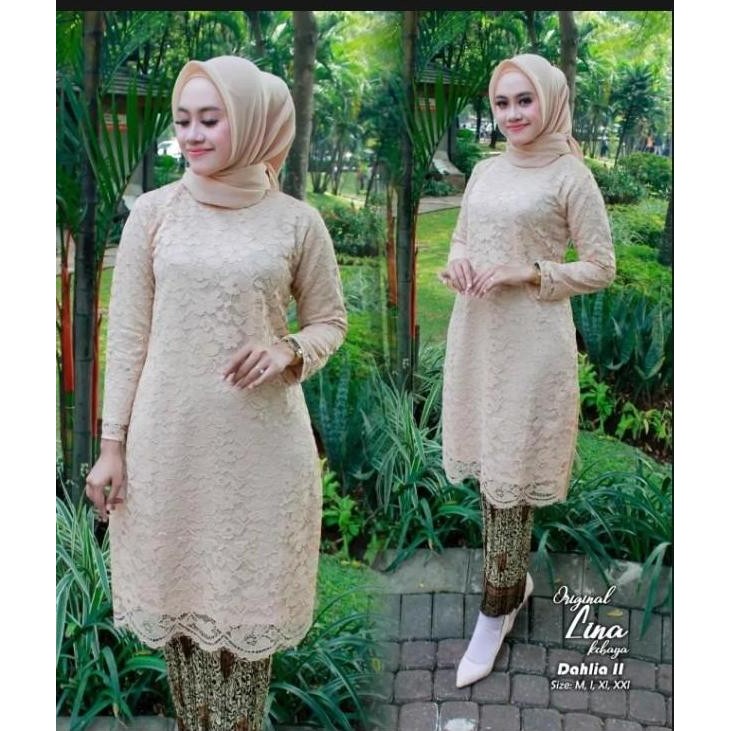 Setelan kebaya tunik brokat kondangan atasan tunik brokat hitam wanita baju kurung wanita terbaru 20