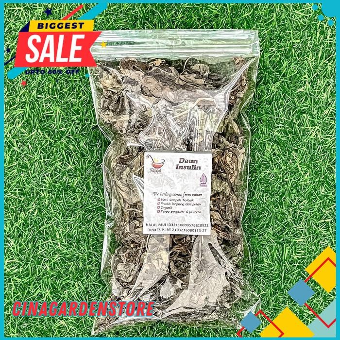 

TANAMAN BERKHASIAT SIMPLISIA DAUN INSULIN KERING BERAT PRODUK 100 GRAM BEST PRODUK