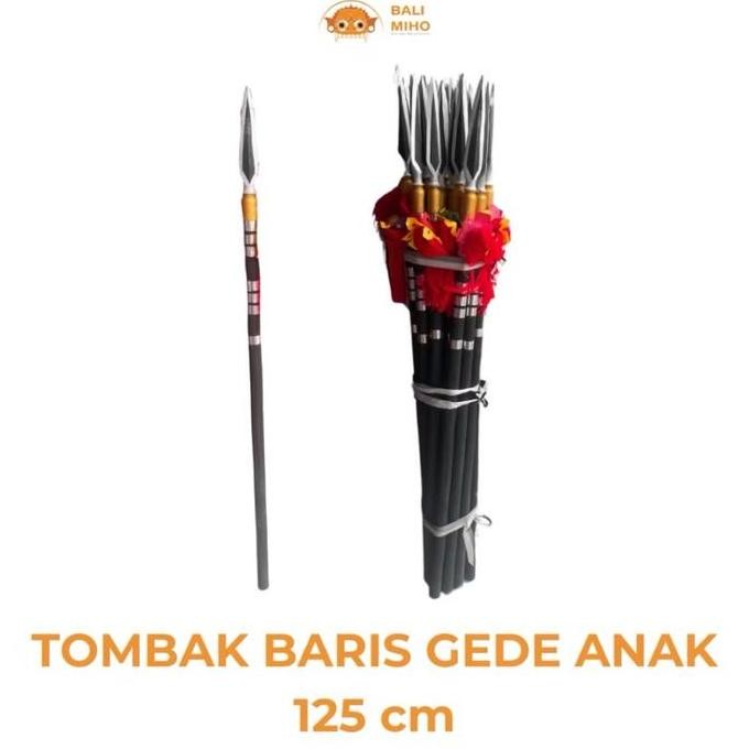 &<&<&<&] Tombak Baris Gede Anak anak 125 cm - Tombak Tari Bali - Tombak Bali - Tombak Mainan - Tomba