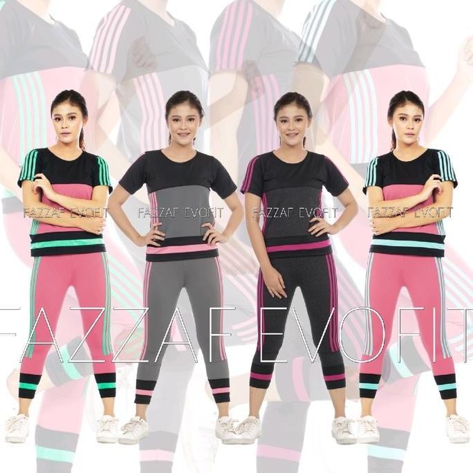 Baju Senam Wanita Baju Senam Aerobic Baju Senam Wanita Bahan Import Setelan Olahraga Wanita Baju Ola