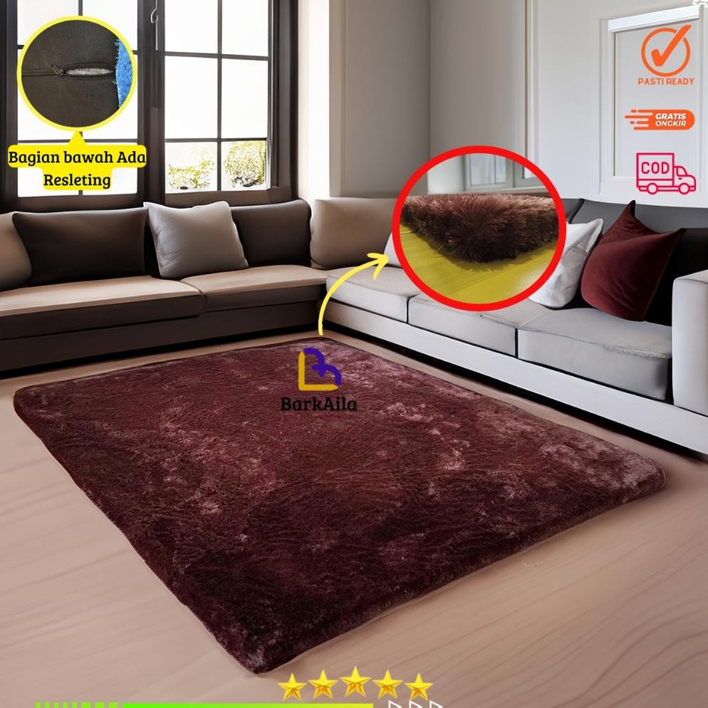 Karpet bulu rasfur ukuran 180X80X5CM