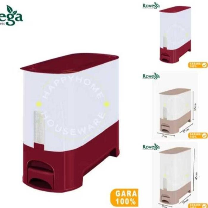 Rovega Rice Wise Dispenser Beras | Rice Box | Tempat Beras 15KG RCB15