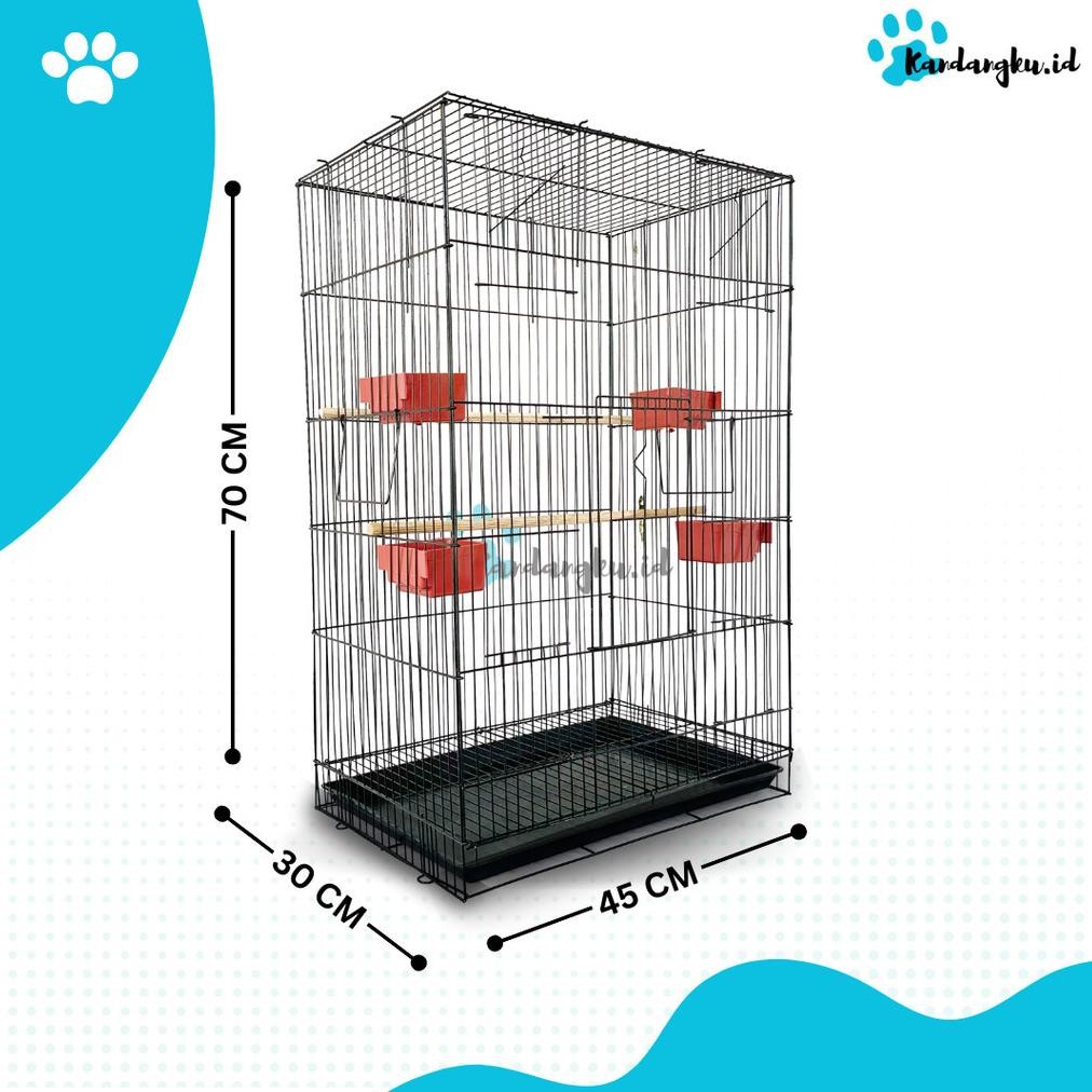 Sangkar Umbaran burung Ukuran M Jumbo besi lipat kuat sangkar burung love bird - Kandangku.id