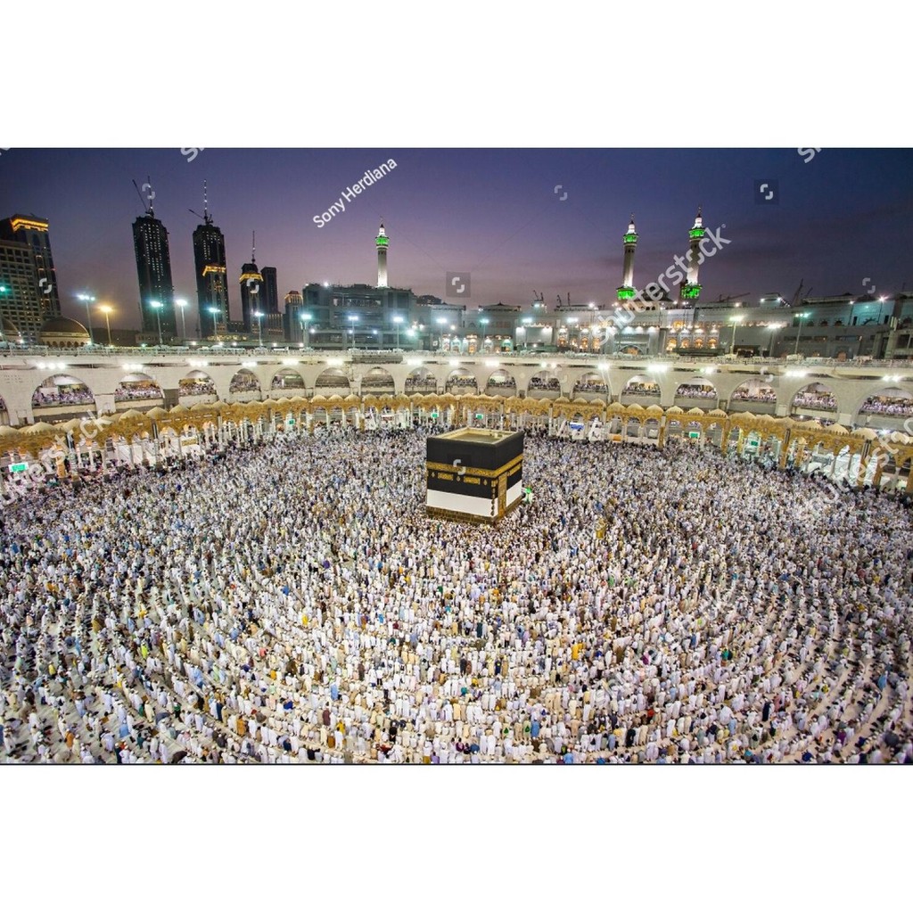 PROMO WALLPAPER CUSTOM PINTU KAKBAH 3D - WALLPAPER TERMURAH KAKBAH - STIKER KABAH 3D - STIKER MIHRAB