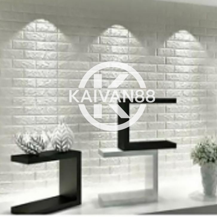 Kaivan88 Paket 10 Lembar Wallpaper BrickFoam Bata 70x77cm Tebal 3mm