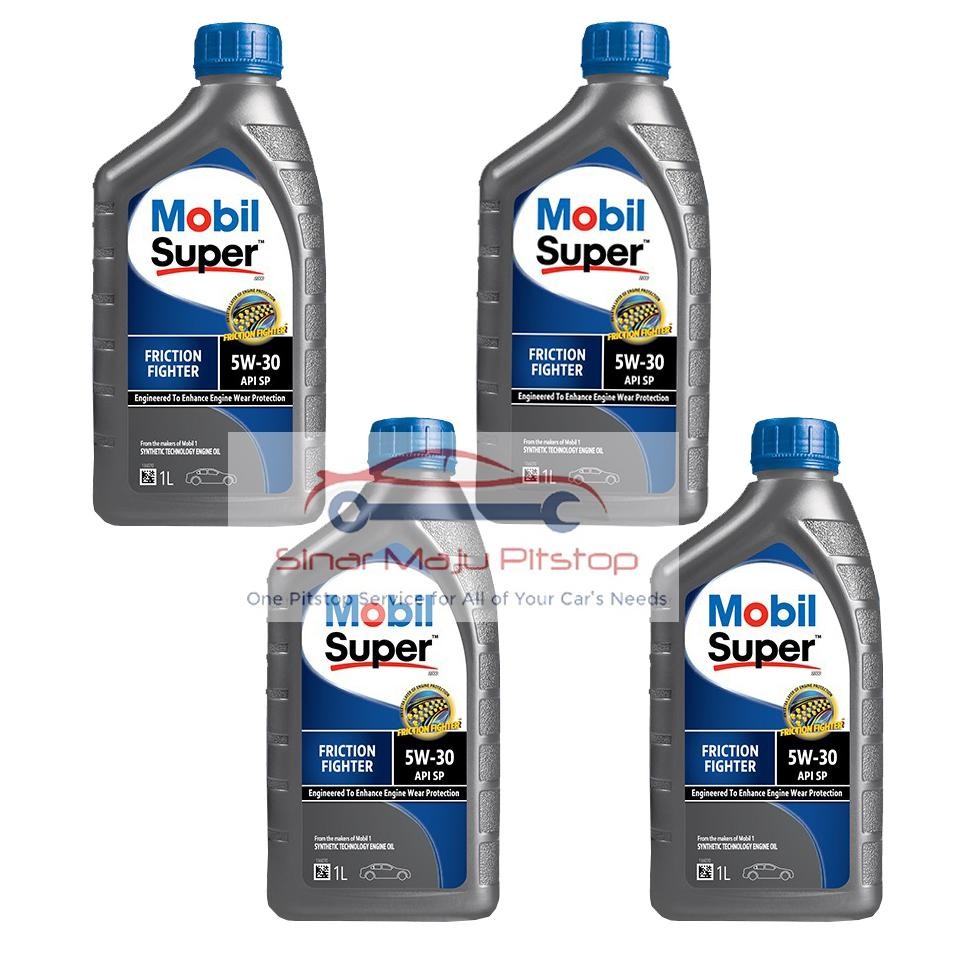 PELUMAS OLI MESIN MOBIL 1 SUPER ALL IN ONE PROTECTION FULL SYNTHETIC OIL 5W-30 API SP ORIGINAL 4 LIT