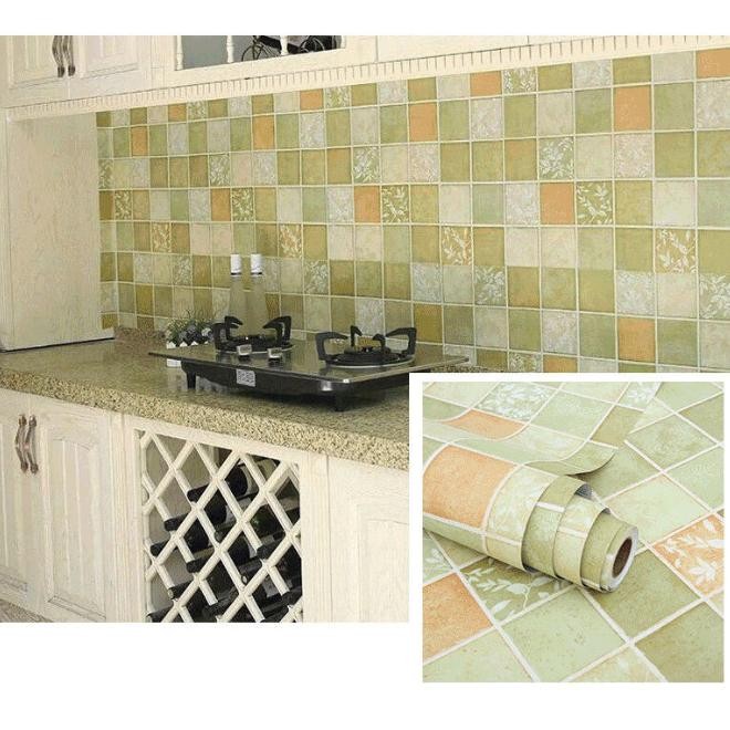 Stiker Lantai Tahan Air Wallpaper Lantai Bahan Tebal Perekat Diri Toilet Tahan Air Stiker Lantai Mot