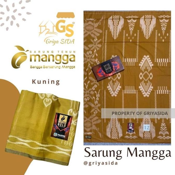 (Good) Sarung mangga gold kembang premium sarung tenun mangga