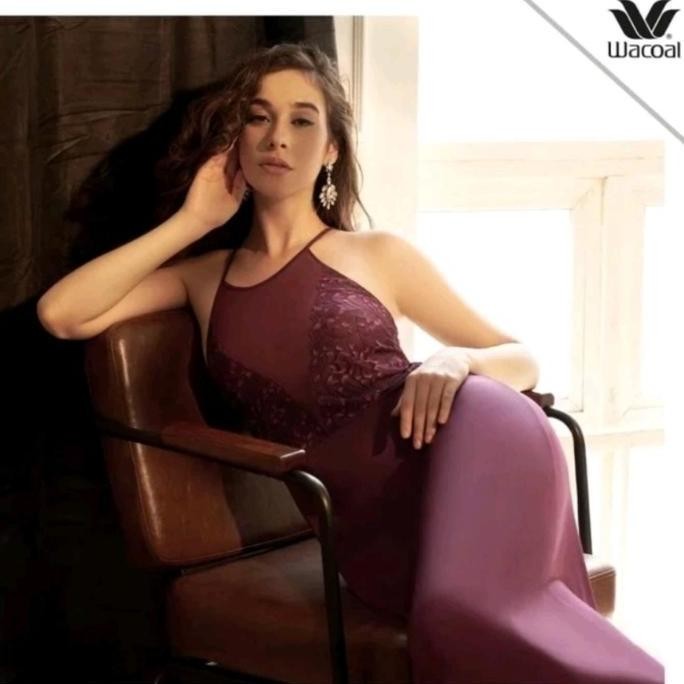 LINGERIE PREMIUM LONG WACOAL ELEGANT LACE SEXY BAJU TIDUR DRESS WANITA RENDA BROKAT BRUKAT IN 4529 K