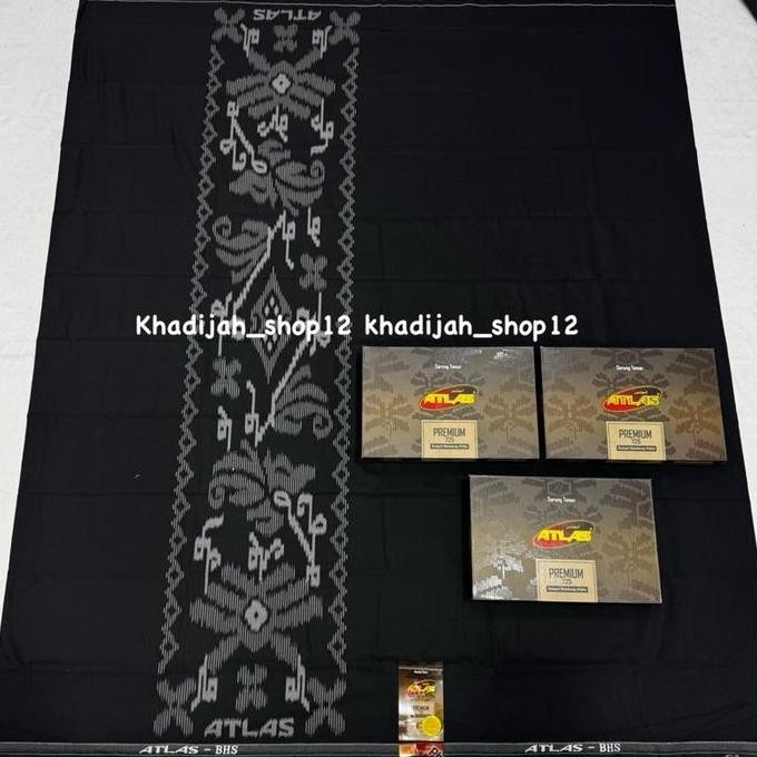 (Good) Sarung ATLAS Premium 750 Sarung Atlas Hitam Premium Sarung Atlas Hitam Polos Premium Sarung A