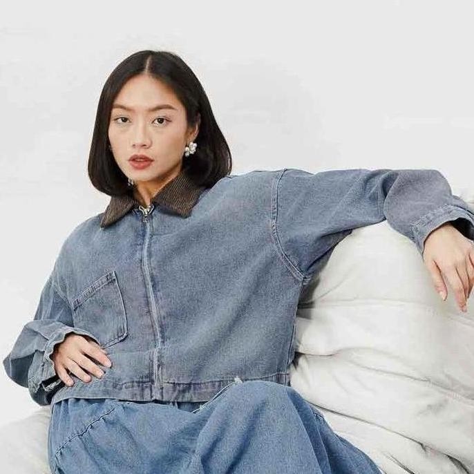 This Is April Baju Atasan Jacket Jeans Wanita Lengan Panjang Kekinian Lucas Jacket Denim 60054600 JS