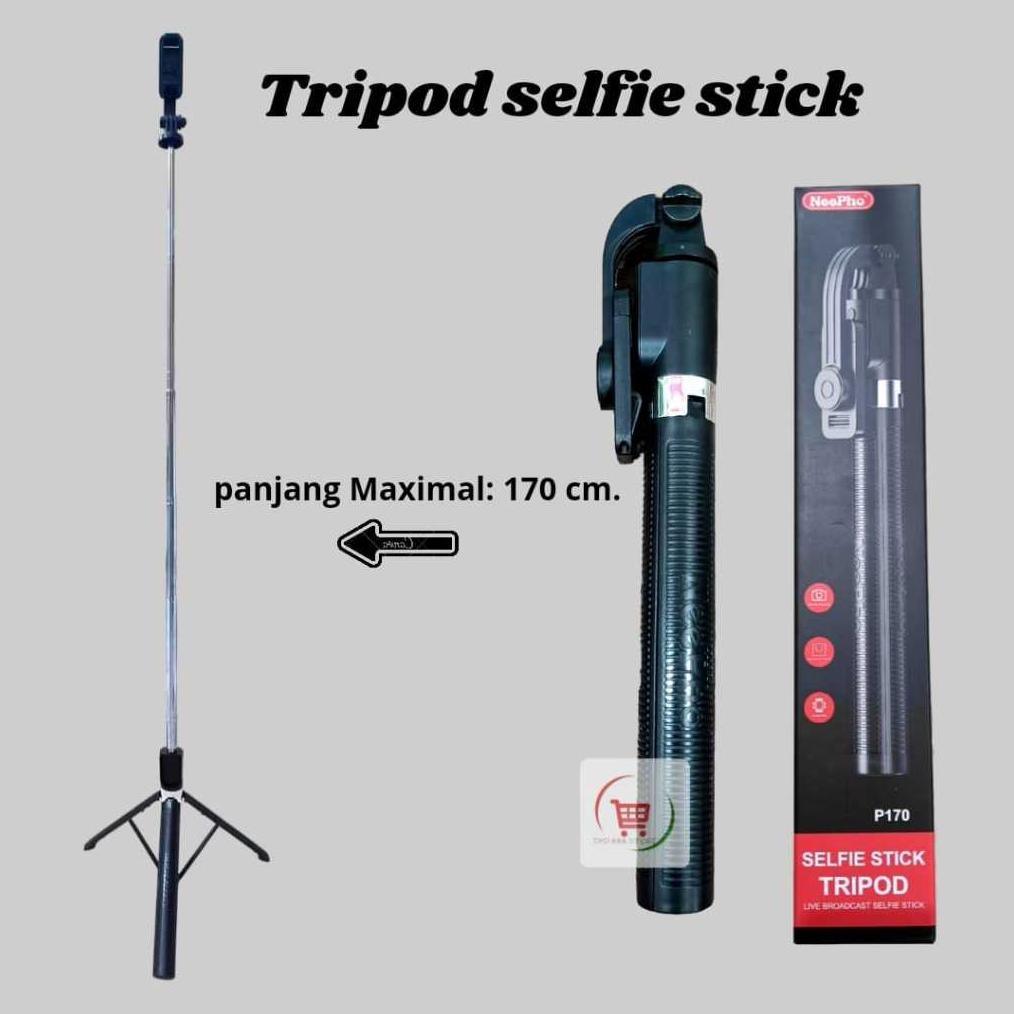 Tongsis Bluetooth Selfie Stick Tripod 170cm