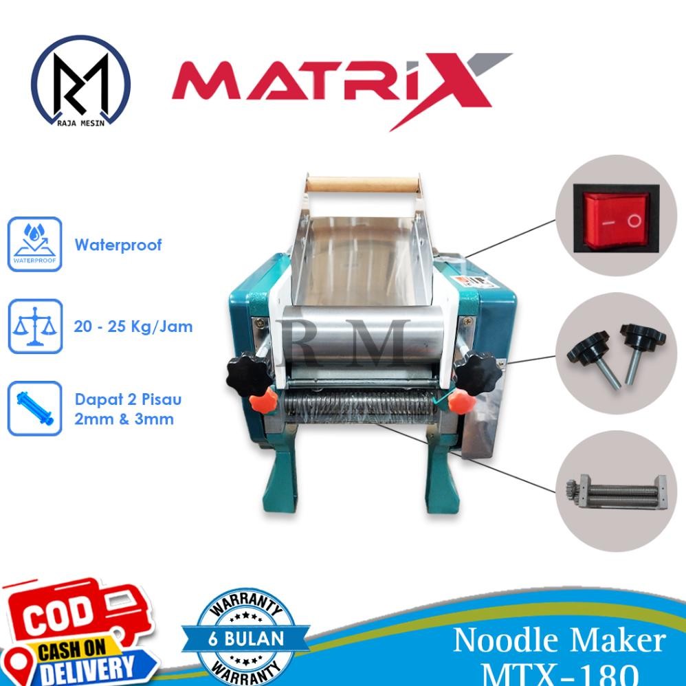 Mesin Giling Mie / Noodle Maker Matrix MTX-180 / MTX-180S + Packing Kayu