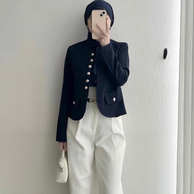 BELLA MOSA Grace Blazer Wanita Blazer Kerja Premium Blazer Atasan Formal Casual Kemeja Korea Outer B