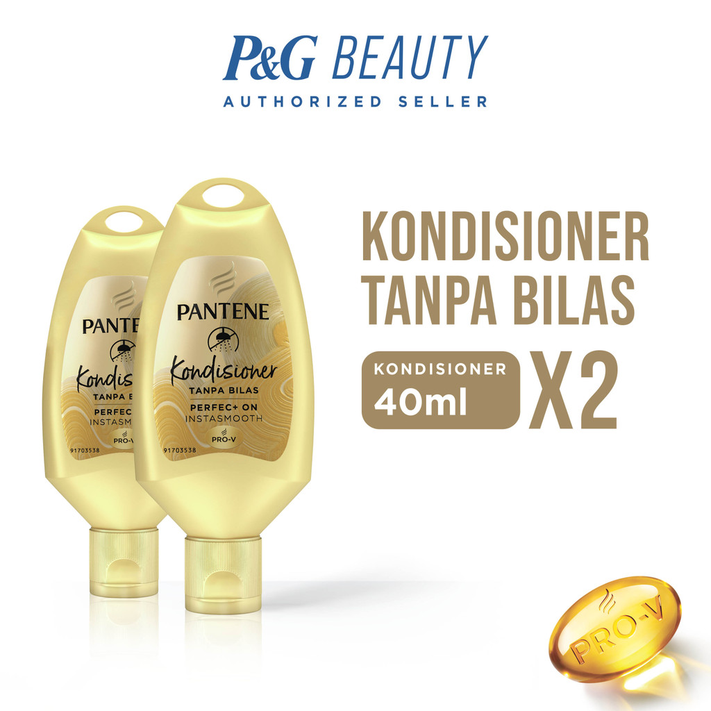 Pantene Kondisioner Anti Lepek Perfec+on Tanpa Bilas Pro-V Perawatan Rambut 40ml x2 / Pantene Condit