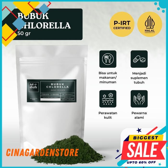 BUBUK CHLORELLA / CHLORELLA POWDER / SUPERFOOD ALGAE POWDER 50 GRAM BERKUALITAS TINGGI